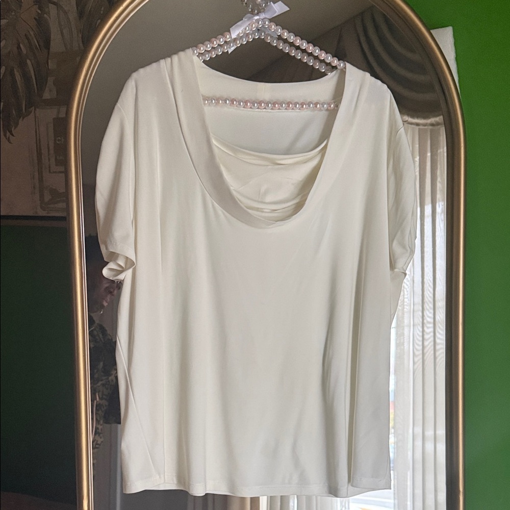 Elegant Cream Women's Top